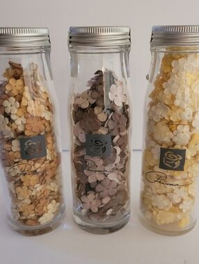 Prima Paper Flowers Scrapbooking Junk Journal Craft Projects 3 Jars New Lot #2